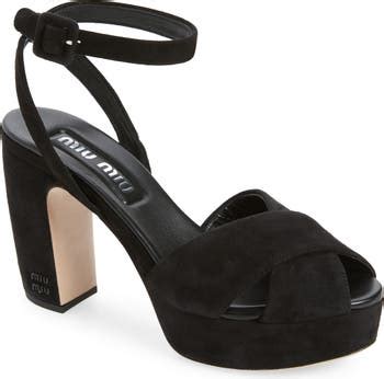 miu miu sandals platform|Miu Miu Cross Plateau Platform Sandal (Women) .